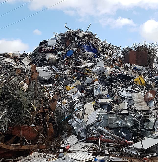 Industrial aluminium, copper, and brass scrap trading yard