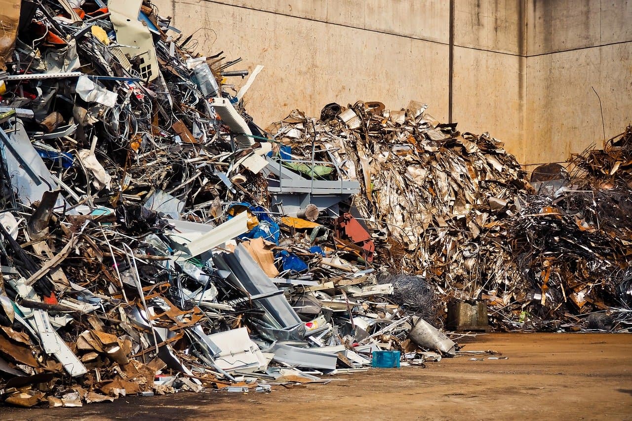 Industrial aluminium, copper, and brass scrap trading yard